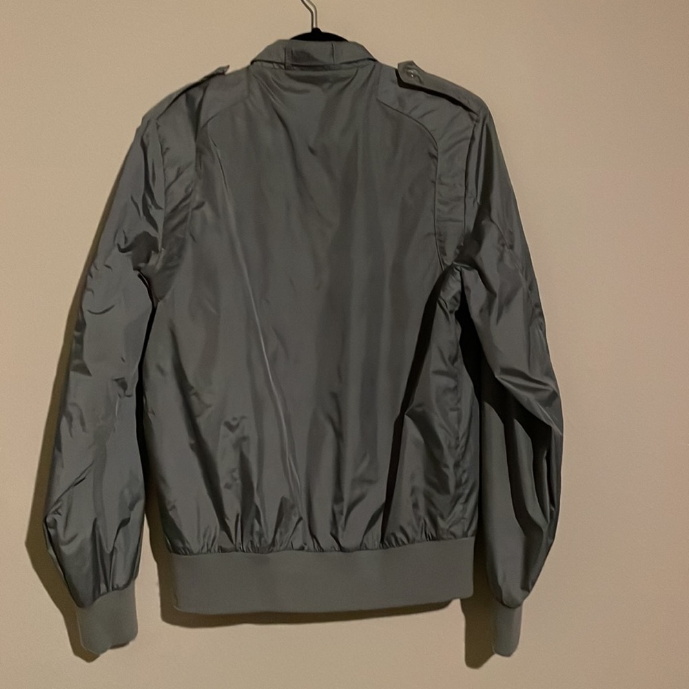 Wesc Thin Lightweight Gray Bomber Jacket Style, S… - image 2